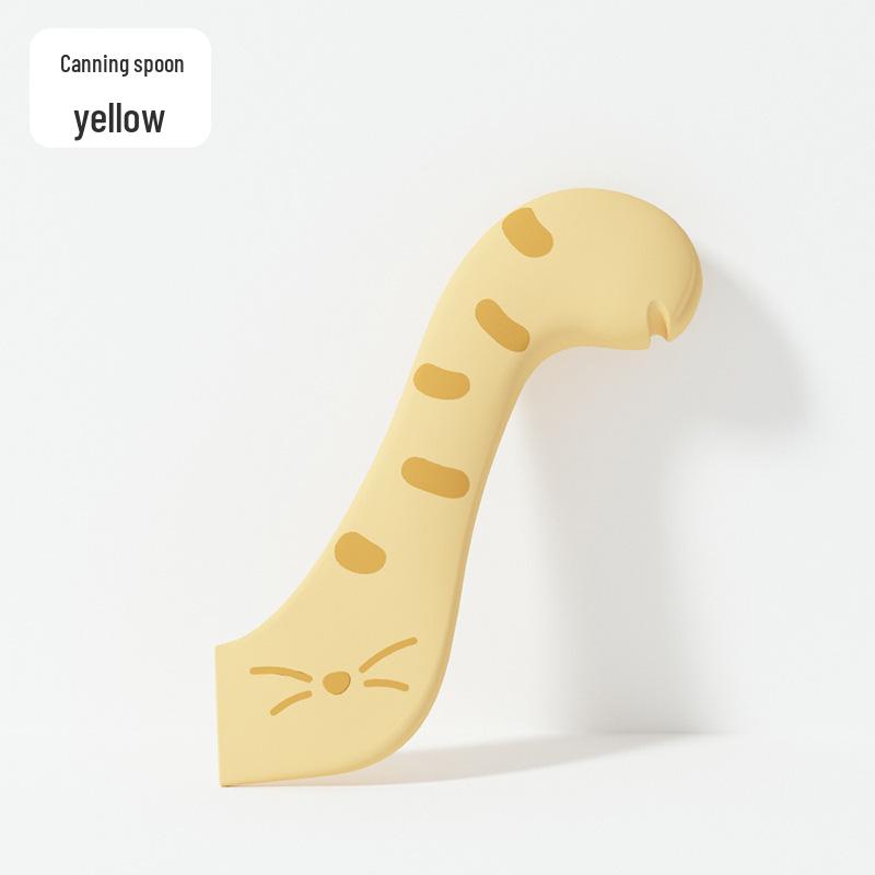 Big Face Cat Canned Food Spoon & Sealing Lid with Can Opener - Pet Supplies