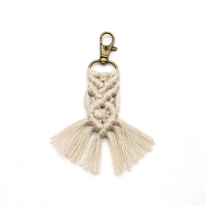 

1PC Factory Dropshipping Pendant Cross-Border Hand-Woven Cotton E-Commerce One Piece String Keychain Pendant Backpack and Clothing Direct Sales