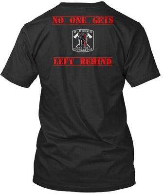 Feuerwehr-T-Shirt „Niemand wird zurückgelassen“ – Hergestellt in den USA – Größen S bis 5XL