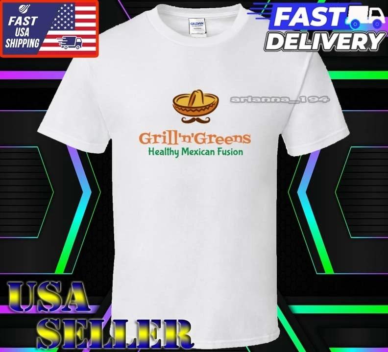 New Shirt Grill N Greens Logo T-Shirt Funny American Usa Unisex Size S-5XL M
