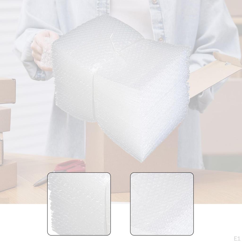 100 Pieces Bubble Wrap Cushioning Waterproof Clear Out Bags for Packaging, Plates,
