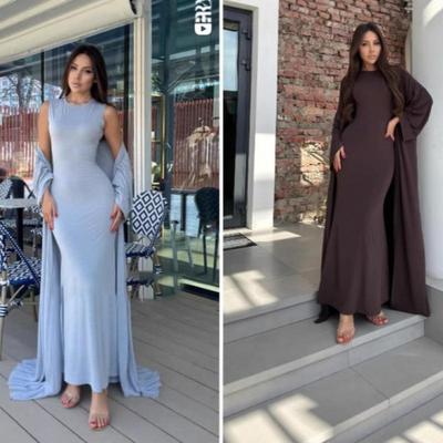 2025 Autumn Light Luxury Slim Fit Two-Piece Long Dress Set