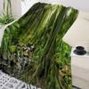 Decke Dschungel Grün Blätter Wald Decke Weich Bequem Plüschdecken Warm Sofa Bettlaken