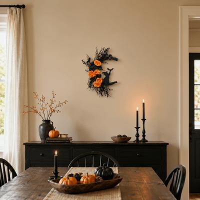 Plastic Halloween Wreath Gothic Style Halloween Decoration  Halloween Party