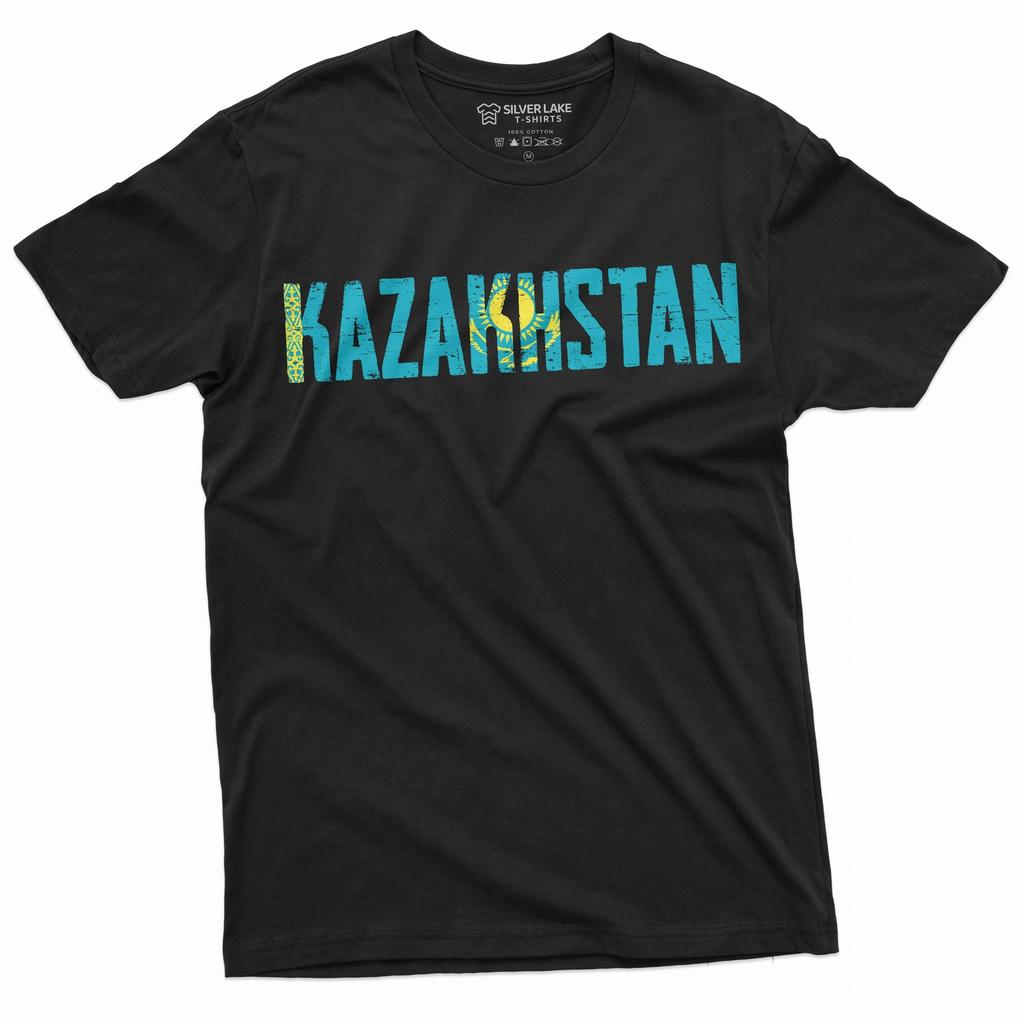 Men's Kazakhstan T-Shirt Mens Womens Tees Top Kazakhstani Flag Patriotic Country Nation Kazakh Tees