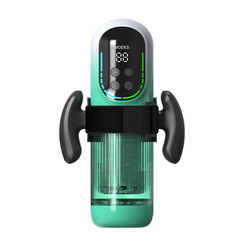 Sky Eye Telescopic Rotating Male Masturbator: Waterproof Double Vibration Silicone Sex Toy