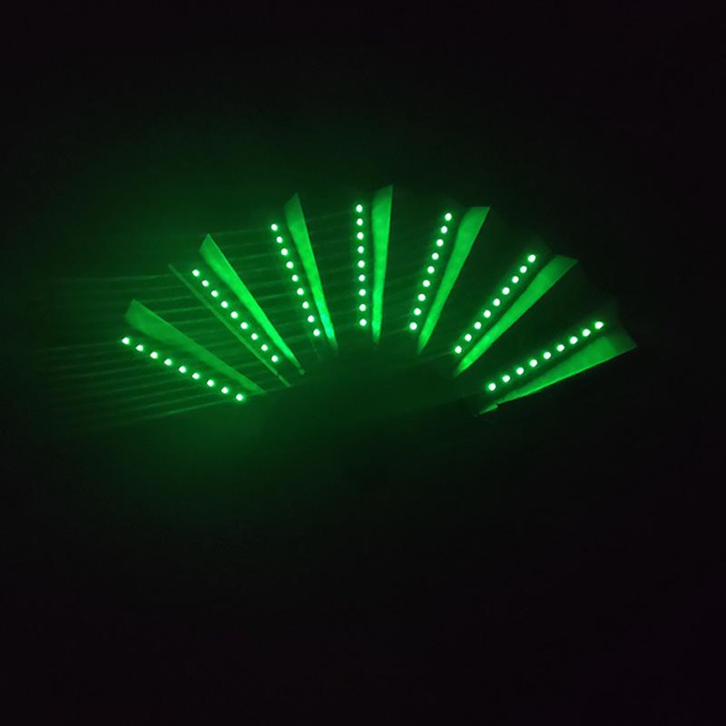Rose Lace Edge LED Folding Fan - Wedding Gift & Dance Prop