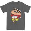 Men's Shinchan Marathon 904 T-Shirts Pure Cotton Top Tees Summer Street Style Short Sleeves T Shirt