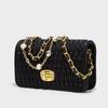 Spring and Summer New Korean Style Fashionable Pleated Small Square Bag Simple and Easy To Match Pearl Chain Small Bag Women's Fashionable Trend