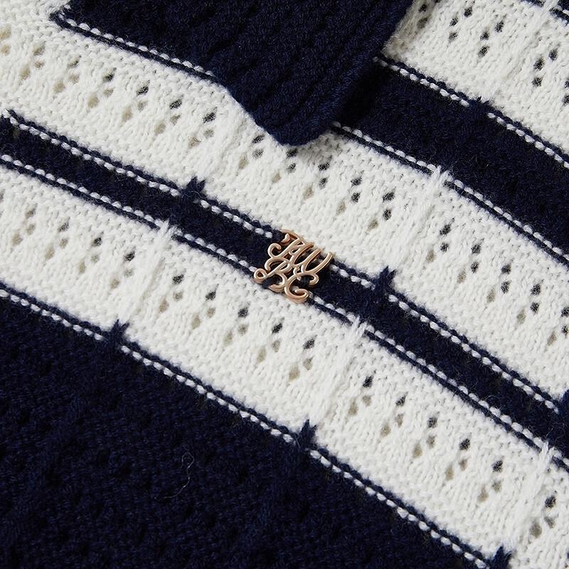 Teenie Weenie Women's Plaid Knit Polo Cardigan