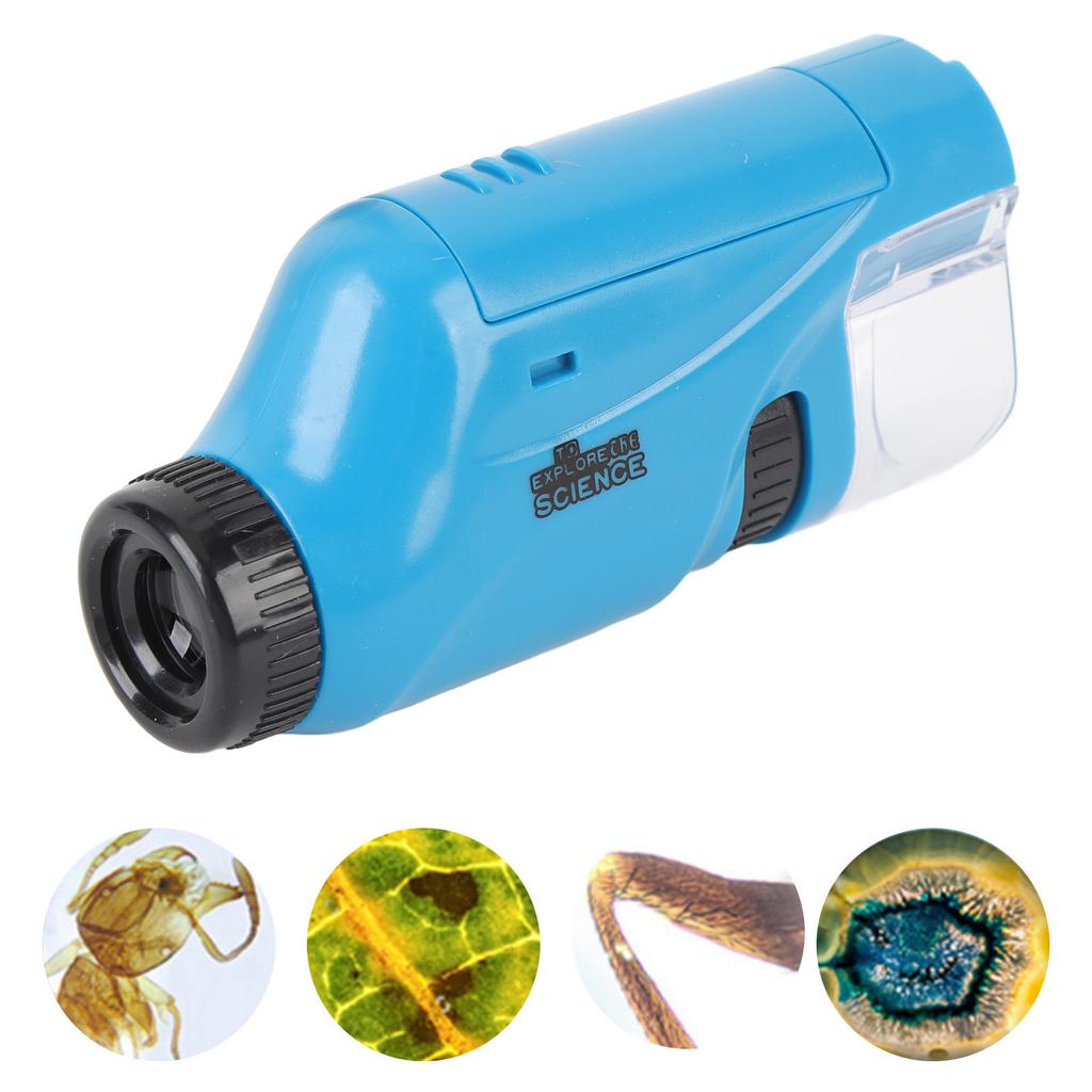 Kids Microscope Kit Portable Miniature Microscope Handheld Microscope For Home School Outdoor Science Experiments