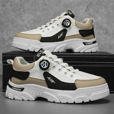 Men's Shoes Autumn New Outdoor Breathable Low-top Wear-resistant Rotary Buckle Tooling Shoes Casual Sports Trendy Shoes