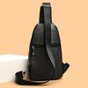 Genuine Leather Chest Pack Men's Large-capacity Cowhide Shoulder Bag Business Commuter Men's Crossbody Bag Phone Storage Bag