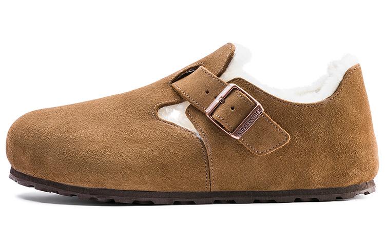 Birkenstock London Замша с овчиной Узкая посадка Чай 1014963 36