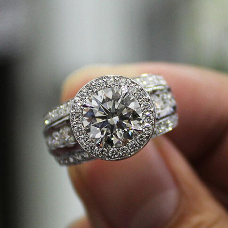 Neue Temperament Süße Runde Zirkonia Ringe Frauen Hohe Qualität Brilliant Hochzeit Engagement Zubehör Trendy Schmuck