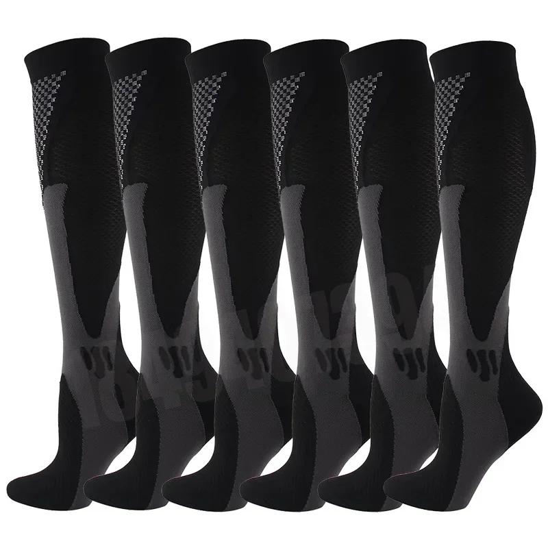 3/5/6/7/8 Pairs Lot Pack Women Men Compression Socks Stockings Elastic Sports Beautiful Leg Running Nurse Climbing Cycling Socks
