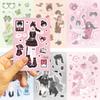 8 Kawaii Salt Sweet Girl Stickers Waterproof Diary Hand Account Stickers Gu Card Stickers DIY Decorative Stickers Ins Stickers