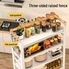 Movable 5-Tier Carbon Steel Kitchen Storage Shelf with Wheels