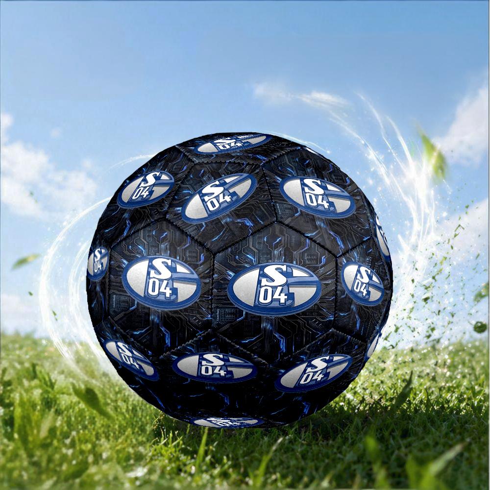 Shining Star Of Fc Schalke Size 5 Soccer Ball,Indoor/Outdoor Suitable for Training Matches Tournaments Practice Games Perfect Gift for Fan