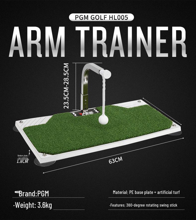 Indoor 360° Rotating Golf Hitting Mat & Swing Practice Trainer