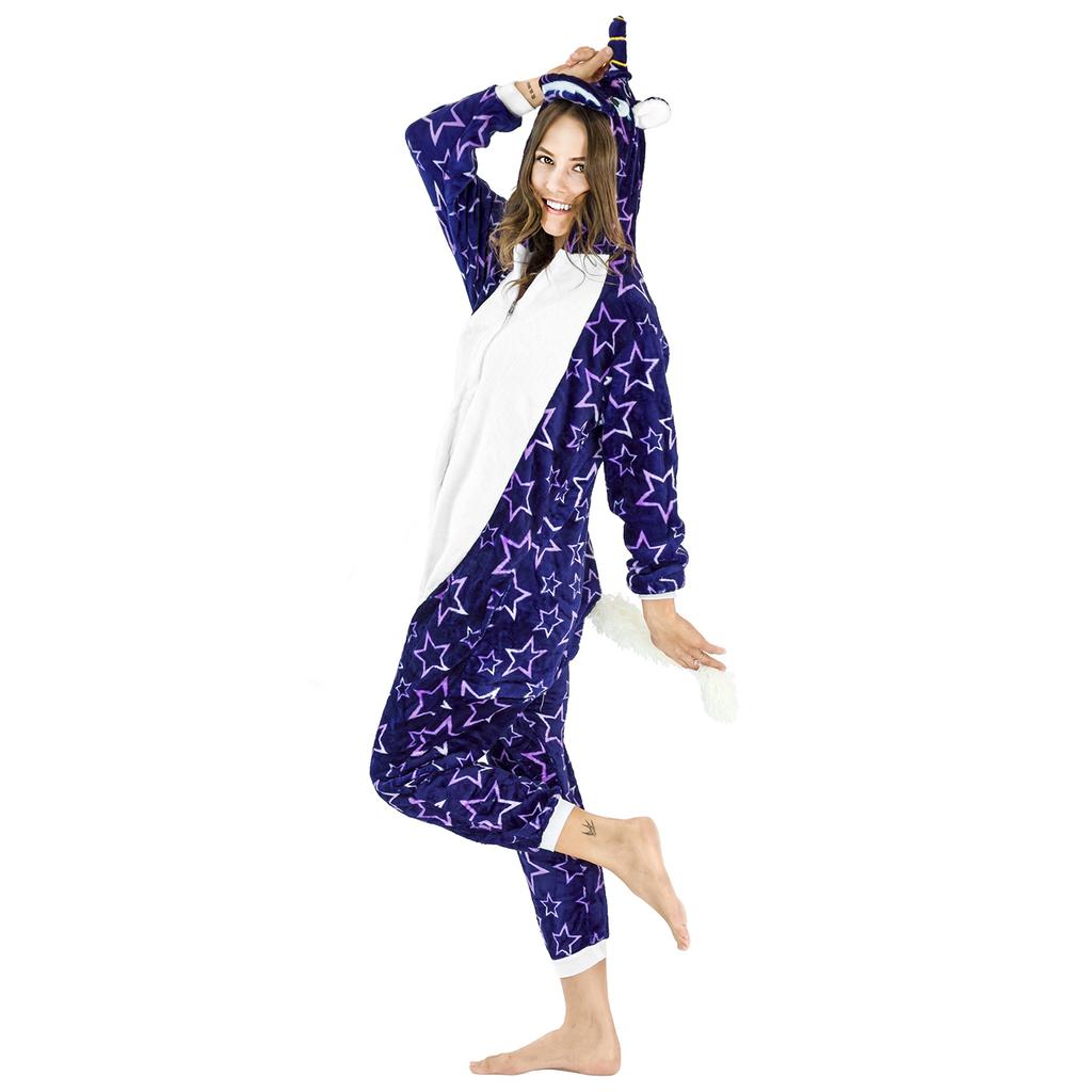 Men's warm pajamas jumpsuit adult winter funny costume m Pentagram Pegasus Onesie Costume - L