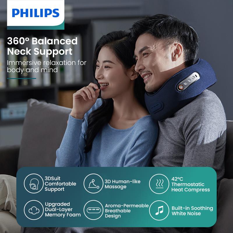 Philips Neck Massager PPM5111N 3D Human-like Heat Massage Precise Pressure for Extreme Relief