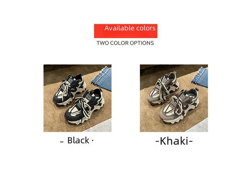 Trending 2024 Women's Thick-Soled Dad Sneakers - Fashionable All-Match Autumn Style