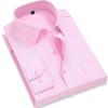 Striped Plaid Checked Men's Business Casual Shirts Regular Fit Long Sleeve White Blue Cotton Social Work Dress Shirts KOACUS