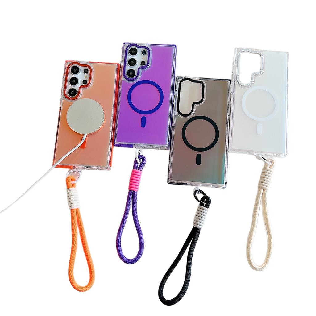 Double Color Xuncai Suitable for Samsung S25 ULTRA Mobile Phone Case Colorful Hardware Magnetic Absorption A55 A06 Full Cover Super Anti Fall