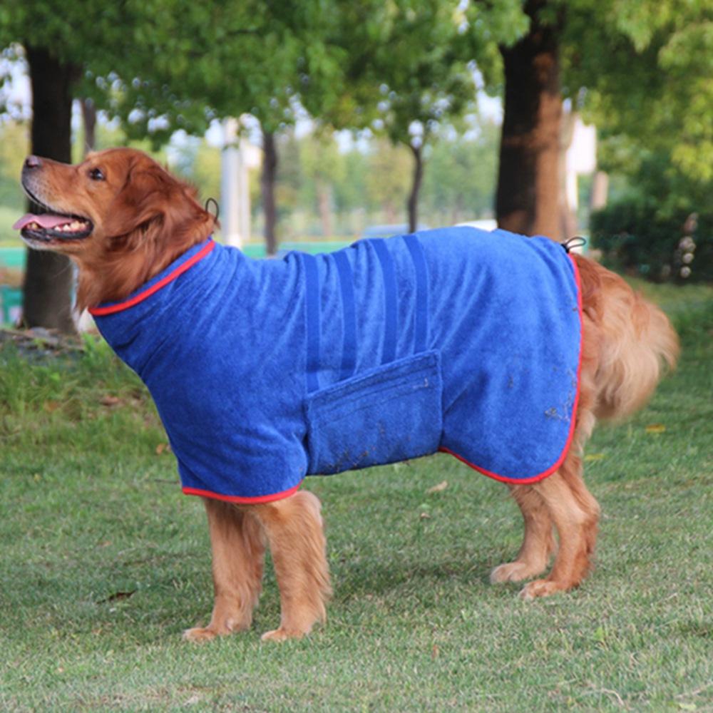 Pet Bathrobe Quick Dry Absorbent Dog Clothes Microfiber Pet Dog Supplies