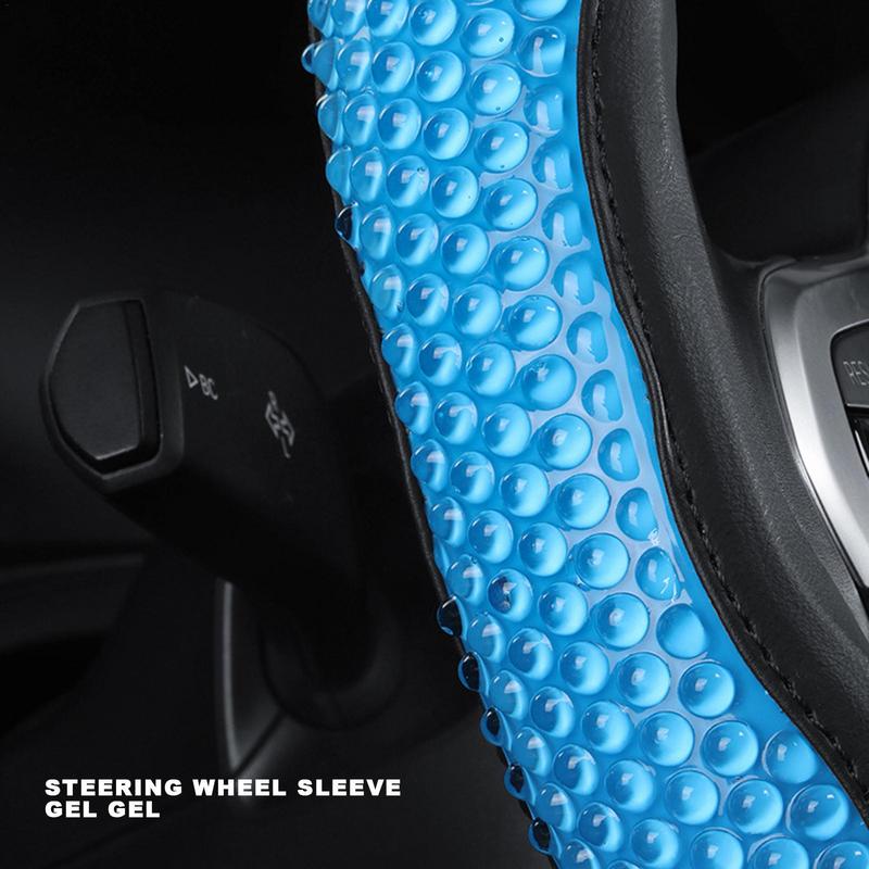 Gel Particles Steering Wheel Cover Breathable Non-Slip Steering Wheel Covers Cushion Soft Hand Pad Accessories For Car SUV Truck