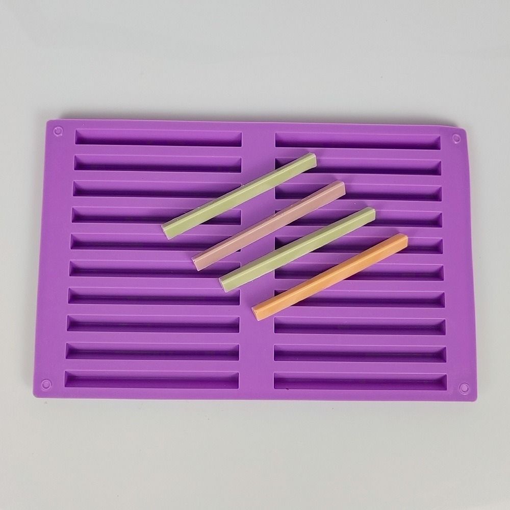 20 Cavities Chocolate Molds Food Grade Silicone Cake Decorating Tool Reusable DIY Silicone Strip Molds Dog Treat Stick