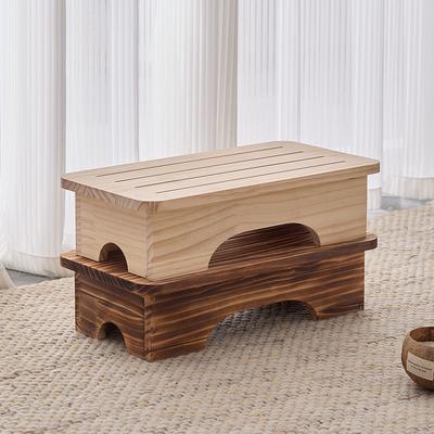 1Pc Non-slip Office Footrest Children Home Bathroom Low Footstool Toilet Living Room Wood Stool