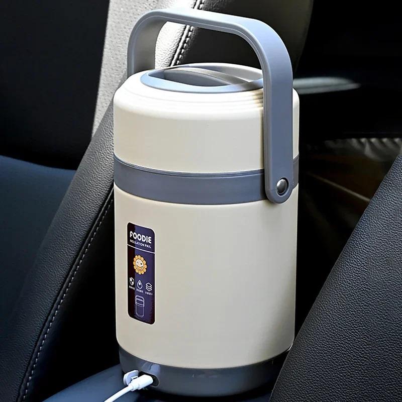 Cutie de prânz electrică încălzită USB Oțel inoxidabil Încălzitor de mâncare Cutii termice Bento pentru birou Școală Container cutie de prânz Constant 65℃