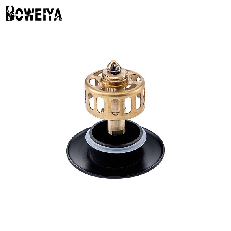Accessories Brass Big Size Assembly Matte Black Bathroom Basin Vessel Sink Push Down Pop up Drain Plugs Without Overflow