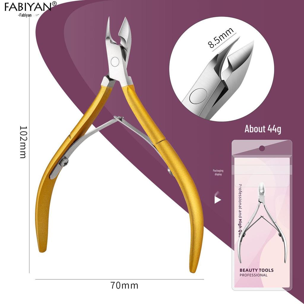 D501 Stainless Steel Cuticle Nipper & Hangnail Remover Set - Gray Manicure Tool