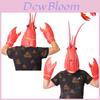 Dragon Lobster Head Mask Creative Latex Gloves For Stage Performance Festive Cosplay Accessories