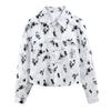 New 2024 Chinese Style Fashion Long Sleeve Office Lady Turn Down Collar Pocket Print Chiffon Blouse Shirt Women Tops Blouses Shirts J500