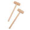 10 Pieces Mini Wooden Hammer Balls Toy Pounder Replacement Wood Mallets Baby