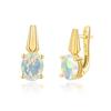 Shinning 100% Natural Opal Jewelry Set  Earrings Ring Real Gemstone Oval 7*9mm  925 Sterling Silver Exquisite Jewelry Gift for Women