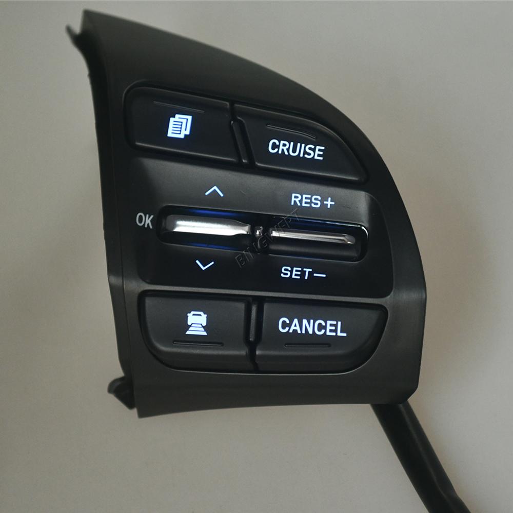 Steering Wheel Button Cruise Control Switch With Backlight For Hyundai Elantra1.4T 2016-2018