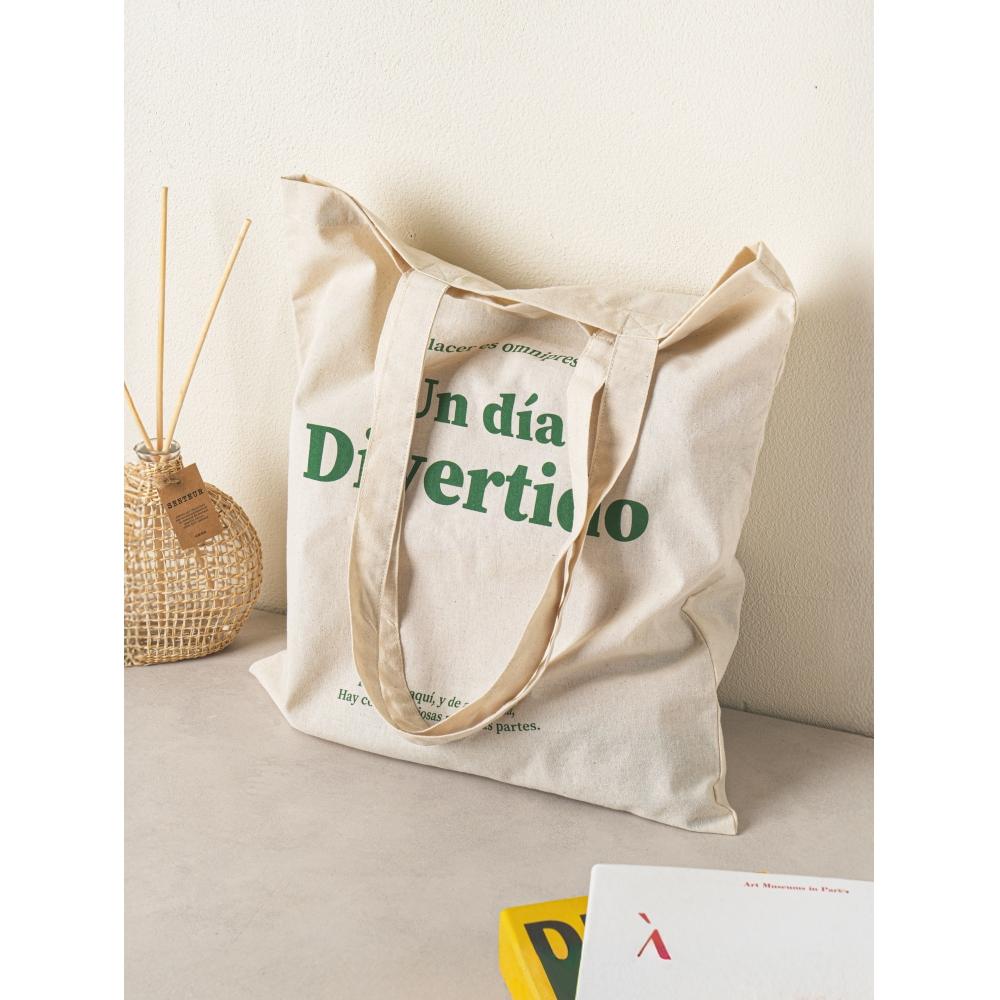 Daiso Basic Printing Eco Bag Green