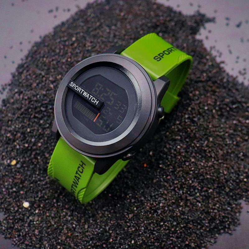 Fashion Outdoor Led Digital Watch For Men With Sport Chronograph And Silicone Band
