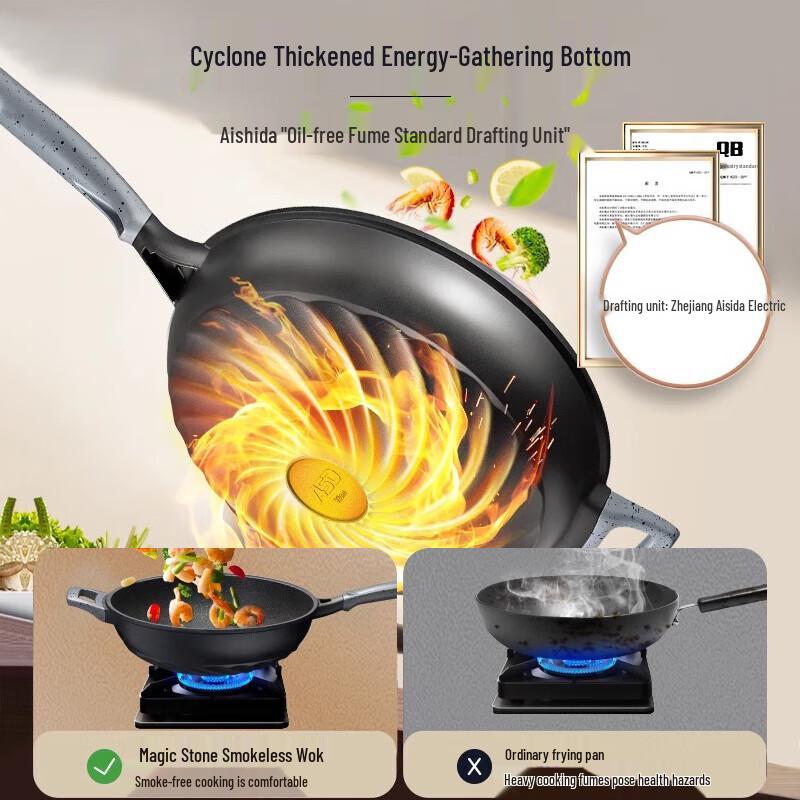 ASD 32cm Magic Stone Non-stick Wok