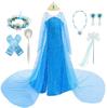 Elsa Sequin Classic Train Dress with Wig In Purple and Blue