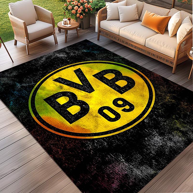 Borussia Dortmund Print Rug, Washable Floor Carpet, For Entryway Dorm Laundry Room Office Study, Home Decor Birthday Christmas Gift