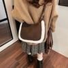 Autumn and winter new fashion plush handbag matte hand bag shoulder messenger bag women's commuter leisure trend