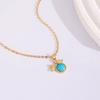 ins style retro personality simple turquoise bird pendant necklace women's fashion niche high-end sense collarbone chain