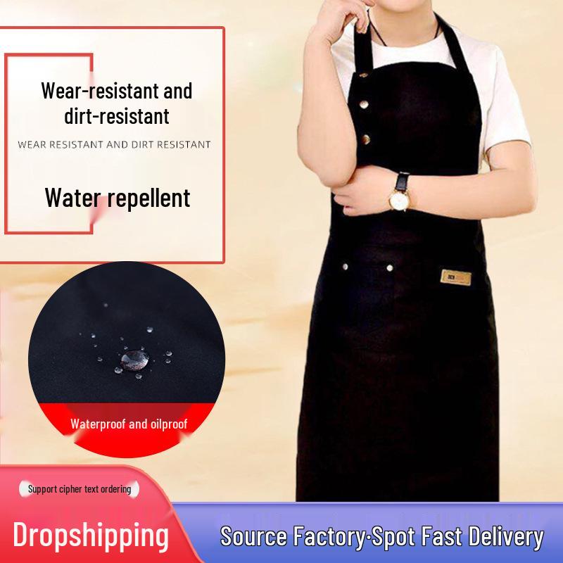 Șorț de bucătărie la modă impermeabil și rezistent la ulei - Design cu logo personalizat pentru cupluri