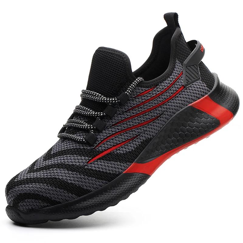 Safety Shoes for Men Women Large Size 49 50 Anti-smash Anti Puncture Protective Steel Toe Sneakers